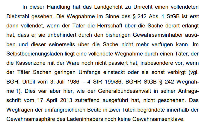 Diebstahl Anwalt