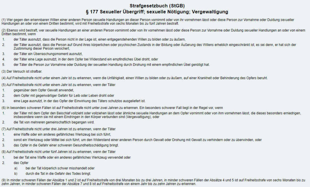 Anwalt Sexualstrafrecht