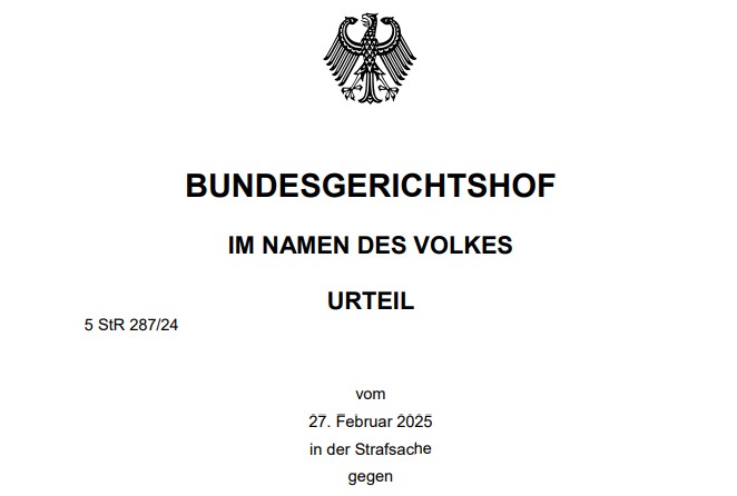 Faktischer Geschäftsführer BGH - Urteil 27.02.2025
